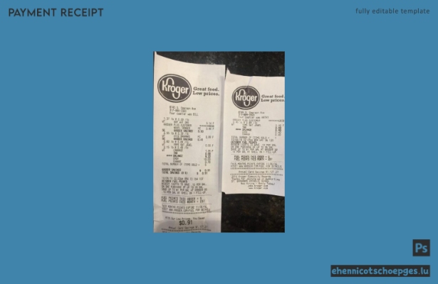 Beispiel für einen Zahlungsscheck der Firma Kroger (Vorschau)
